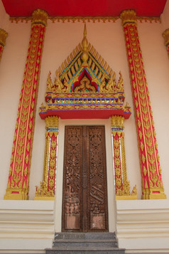 古老的木雕刻泰国