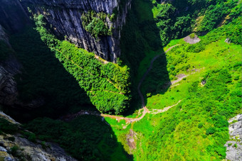 五龙岩溶石灰石岩石形成longshui喉咙difeng重要的组成部分的五龙岩溶世界自然遗产中国