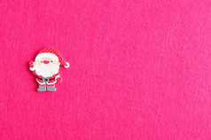 圣诞老人孤立的粉红色的背景