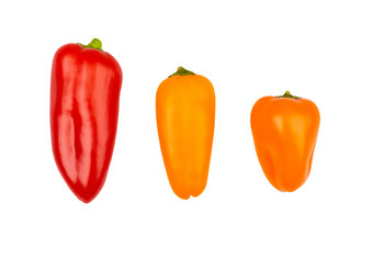 生成熟的红辣椒辣椒白色背景生成熟的红辣椒