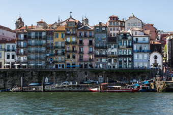 老小镇天际线从在的杜罗河典型的色彩斑斓的<strong>外墙</strong>港口葡萄牙色彩斑斓的<strong>外墙</strong>典型的房子的银行的河本研究