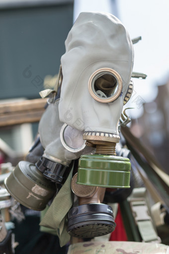 古董乳胶气体面具使用自的第二个世界战争古董乳胶气体面具使用自的第二个世界战争
