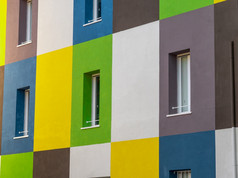 外观房子划分成矩形空间彩色的不同的方法
