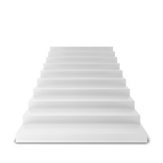 白色楼梯插图孤立的白色背景