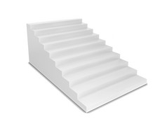 白色楼梯插图孤立的白色背景