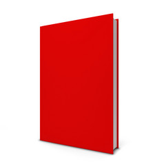 红色的书插图孤立的白色背景