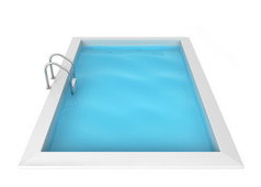游泳池插图孤立的白色背景