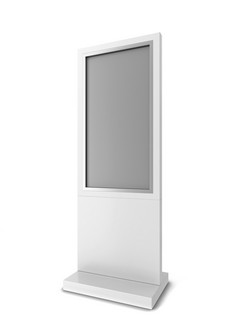 液晶显示器显示站插图孤立的白色背景