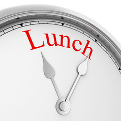 午餐时间插图孤立的白色背景
