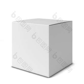空白广场盒子插图孤立的白色背景