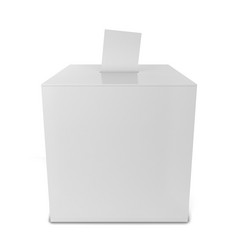 投票盒子插图孤立的白色背景