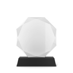 玻璃奖插图孤立的白色背景