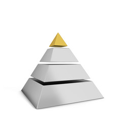 切片金字塔图表插图孤立的白色背景