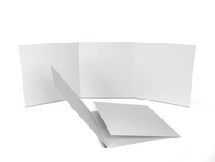 空白传单模型插图孤立的白色背景