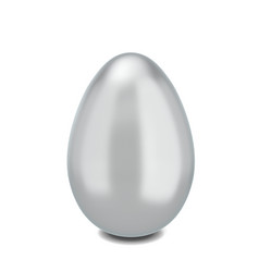银鸡蛋插图孤立的白色背景