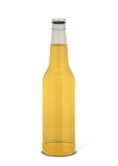 啤酒瓶插图孤立的白色背景