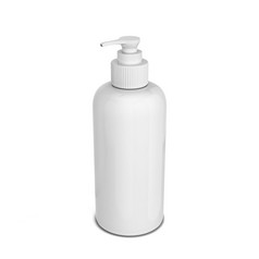 空白瓶为液体化妆品插图孤立的白色背景