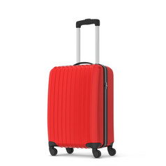 塑料旅行手提箱插图孤立的白色背景