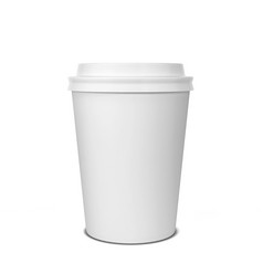 空白纸咖啡杯模拟插图孤立的白色背景