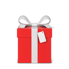 礼物盒子与色彩鲜艳的弓和丝带插图孤立的白色背景