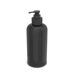 空白瓶为液体化妆品插图孤立的白色背景