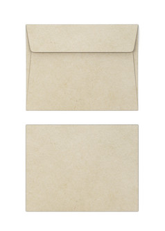 空白纸信封模型插图孤立的白色背景