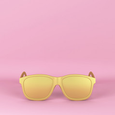 现代时尚太阳镜插图粉红色的背景