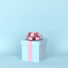 礼物盒子与色彩斑斓的弓插图最小的概念