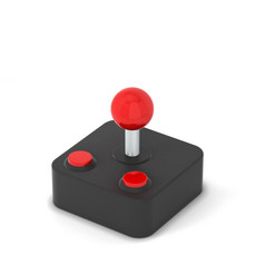复古的游戏操纵杆插图孤立的白色背景