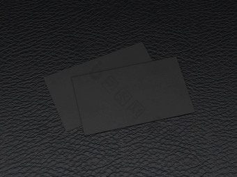 空白业务卡片皮革背景模型插图