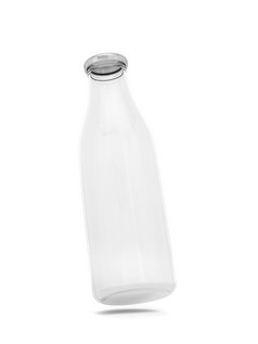 空玻璃瓶插图孤立的白色背景