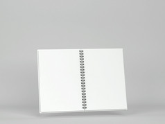 空白笔记本模型插图灰色的背景