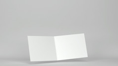空白问候卡宣传册模型插图灰色的背景