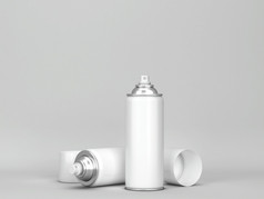 空白气溶胶管模型插图灰色的背景