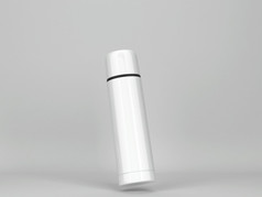 空白热水瓶模型插图灰色的背景