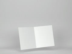 空白问候卡宣传册模型插图灰色的背景