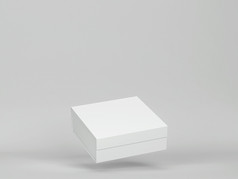 空白磁盒子模型插图灰色的背景