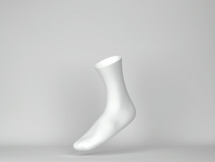 空白棉花袜子模型插图灰色的背景