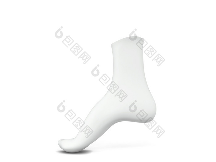 空白棉花袜子模型插图孤立的白色背景