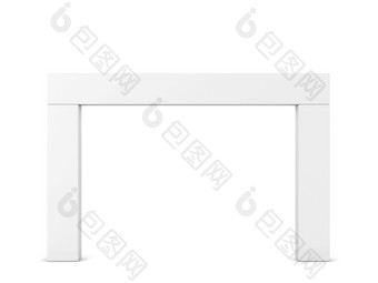 空白事件拱模型插图孤立的白色背景<strong>贸易</strong>展门入口