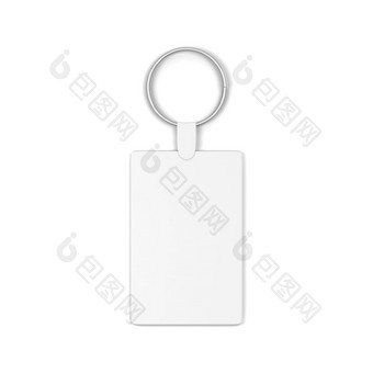 空白钢钥匙链模型插图孤立的白色背景<strong>小装饰</strong>品为键