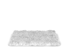 毛茸茸的广场地毯插图孤立的白色背景羊毛地毯