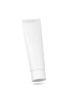 空白化妆品管包装模型插图孤立的白色背景