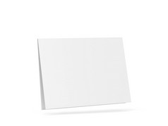空白表格帐篷卡模型插图孤立的白色背景