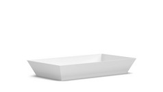 纸食物托盘插图孤立的白色背景