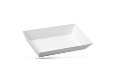 纸食物托盘插图孤立的白色背景