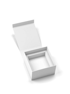 磁盒子插图孤立的白色背景空白包装模型