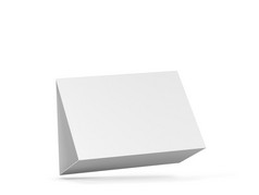 空白表格帐篷卡模型插图孤立的白色背景
