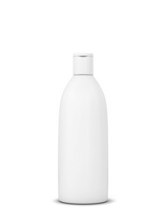 化妆品包装洗发水过来这里瓶插图孤立的白色背景