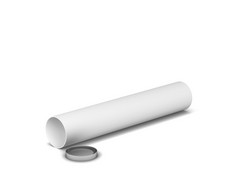 空白管包装模型插图孤立的白色背景